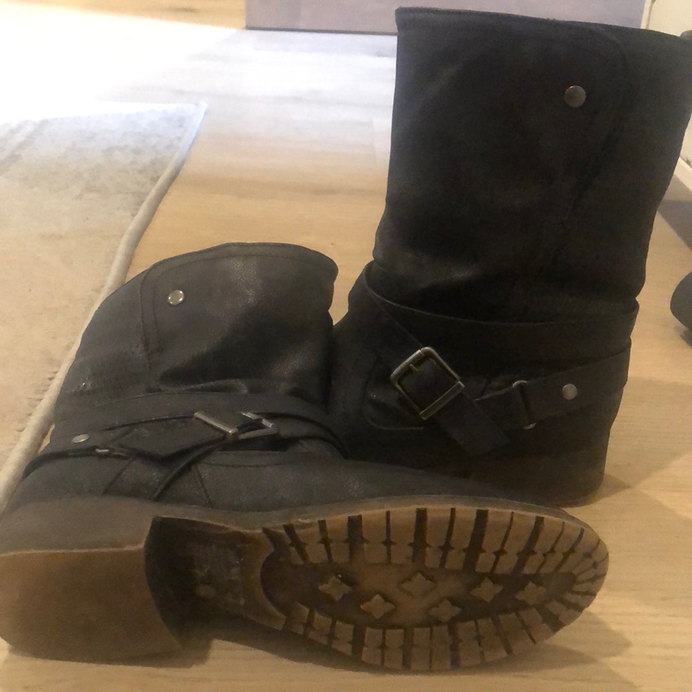 Black ankle boots